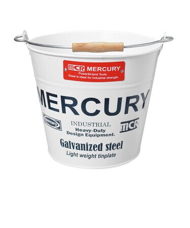 【当商品送料無料】マーキュリー バケツ 通販 おしゃれ ブリキ ガーデニング レギュラー シンプル MERCURY 男前 ゴミ箱 ダストボックス