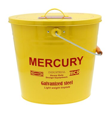 【当商品送料無料】マーキュリー バケツ 通販 おしゃれ 蓋つき 蓋付き フタ付 ふた付き ブリキ ガーデニング シンプル MERCURY ゴミ箱