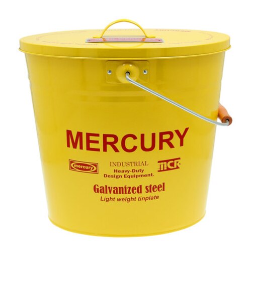 【当商品送料無料】マーキュリー バケツ 通販 おしゃれ 蓋つき 蓋付き フタ付 ふた付き ブリキ ガーデニング シンプル MERCURY ゴミ箱