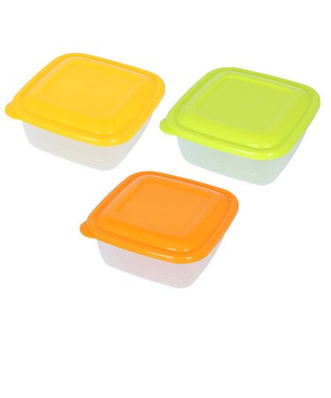 【当商品送料無料】保存容器 プラスチック 通販 カラフルライトパック 640ml 3個パック 洗いやすい 電子レンジ対応 フタをしたまま レンジOK