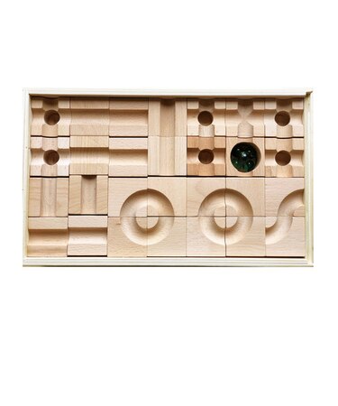 【当商品送料無料】積み木 ビー玉転がし 定番 立体パズル ロジック LOGIC つみき ビー玉 立体迷路 ビーだま 転がし おもちゃ 木製