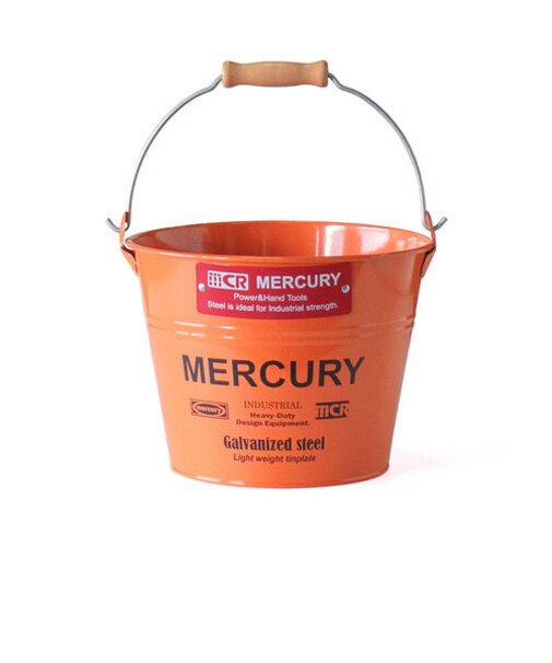 【当商品送料無料】マーキュリー バケツ 通販 ブリキバケツ スモール 雑貨 おしゃれ MERCURY 小さめ ブリキ スチール ガーデニング 花壇