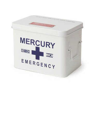 【当商品送料無料】マーキュリー 雑貨 通販 救急箱 おしゃれ 大容量 かわいい MERCURY エマージェンシーボックス スチール 薬 衛生用品
