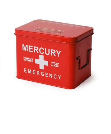 【当商品送料無料】マーキュリー 雑貨 通販 救急箱 おしゃれ 大容量 かわいい MERCURY エマージェンシーボックス スチール 薬 衛生用品