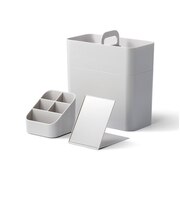 【当商品送料無料】メイクボックス 鏡付き 通販 持ち運び like-it ライクイット 持ち運びができるメイクボックス 軽量 軽い シンプル