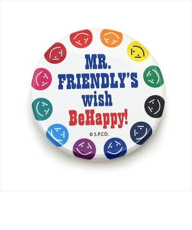 【当商品送料無料】ミスターフレンドリー Mr.Friendly バッジ 通販 ミスターフレンドリーカフェ カンバッジ キャンバスバッグ