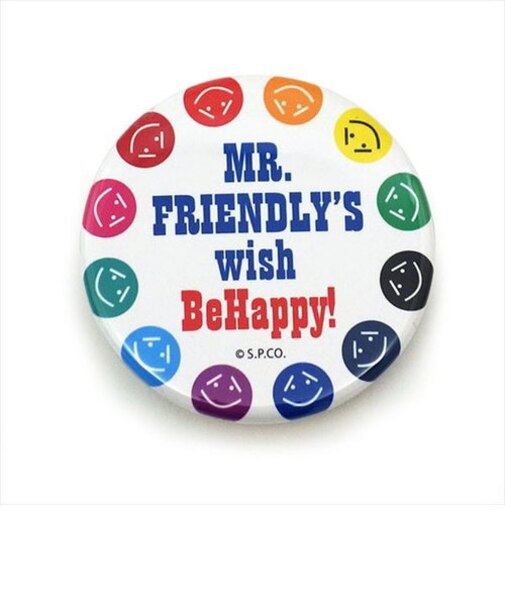【当商品送料無料】ミスターフレンドリー Mr.Friendly バッジ 通販 ミスターフレンドリーカフェ カンバッジ キャンバスバッグ