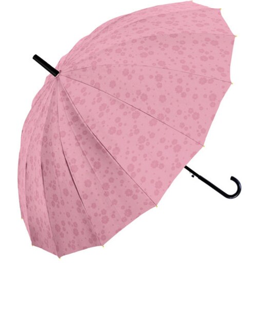 【当商品送料無料】長傘 レディース おしゃれ 通販 16本骨 55cm 桜舞姫 濡れると柄が浮き出る ジャンプ傘 花柄 フラワー 桜