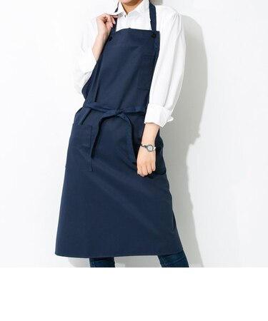 【当商品送料無料】エプロン おしゃれ 通販 エプロン ナチュラル レディース メンズ 男女兼用 首かけタイプ ミドル丈 ブラック ネイビー 首掛け