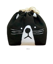 【当商品送料無料】ランチ巾着 保冷 通販 おかずきんちゃく おかおきんちゃく 巾着袋 ランチバッグ 保冷バッグ 子供 キッズ お弁当袋 保冷巾着 猫