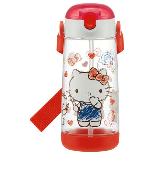 【当商品送料無料】ストローボトル 480ml SKATER スケーター 通販 キッズ 子供用 こども ワンプッシュボトル クリアボトル 透明 軽量