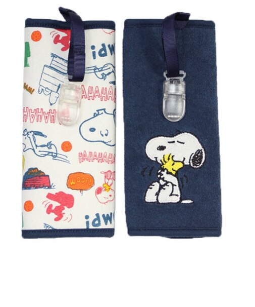 【当商品送料無料】よだれカバー 抱っこ紐 通販 抱っこひも スヌーピー SNOOPY クリップ付き ベルトカバー よだれパッド サッキングパッド