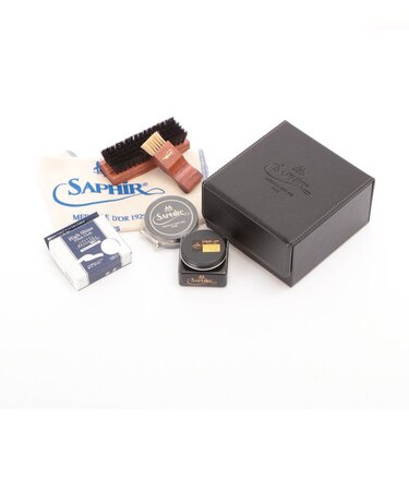 【当商品送料無料】靴磨きセット サフィールノワール Saphir Noir シューシャインセット ハイシャインセット お手入れ 革靴 定番 ギフト