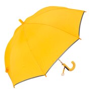 【当商品送料無料】長傘 子供用 50cm 通販 反射テープ付 キッズ 園児 小学生 低学年 シンプル 無地 イエロー 黄色 ネイビー 紺