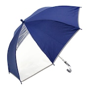 【当商品送料無料】長傘 子供用 50cm 透明窓 通販 反射テープ付 キッズ 園児 小学生 低学年 シンプル 無地 イエロー 黄色 ネイビー 紺