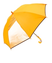 【当商品送料無料】長傘 子供用 50cm 透明窓 通販 反射テープ付 キッズ 園児 小学生 低学年 シンプル 無地 イエロー 黄色 ネイビー 紺