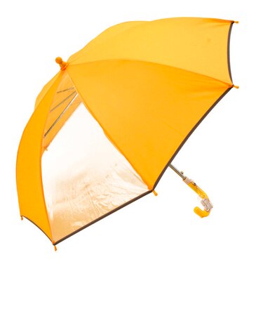 【当商品送料無料】長傘 子供用 50cm 透明窓 通販 反射テープ付 キッズ 園児 小学生 低学年 シンプル 無地 イエロー 黄色 ネイビー 紺