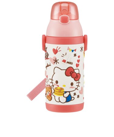 【当商品送料無料】水筒 キッズ ストロー 通販 ステンレス 保冷 キャラクター ディズニー かわいい ステンレスボトル 380ml ハローキティ