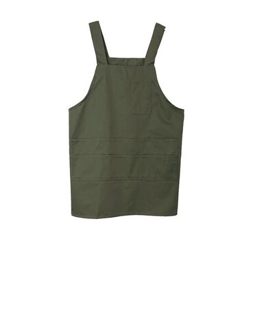 【当商品送料無料】エプロン おしゃれ ショート丈 通販 H型 後ろボタン レディース 保育士 介護士 無地 シンプル かぶり 前掛け