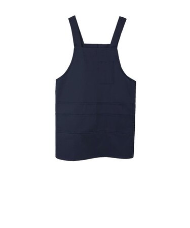 【当商品送料無料】エプロン おしゃれ ショート丈 通販 H型 後ろボタン レディース 保育士 介護士 無地 シンプル かぶり 前掛け