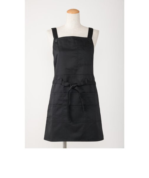 【当商品送料無料】エプロン おしゃれ 通販 エプロン ナチュラル レディース ポケット たくさん h型 ワンピース ブラック ネイビー レッド
