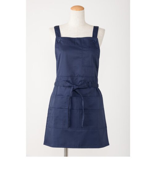 【当商品送料無料】エプロン おしゃれ 通販 エプロン ナチュラル レディース ポケット たくさん h型 ワンピース ブラック ネイビー レッド