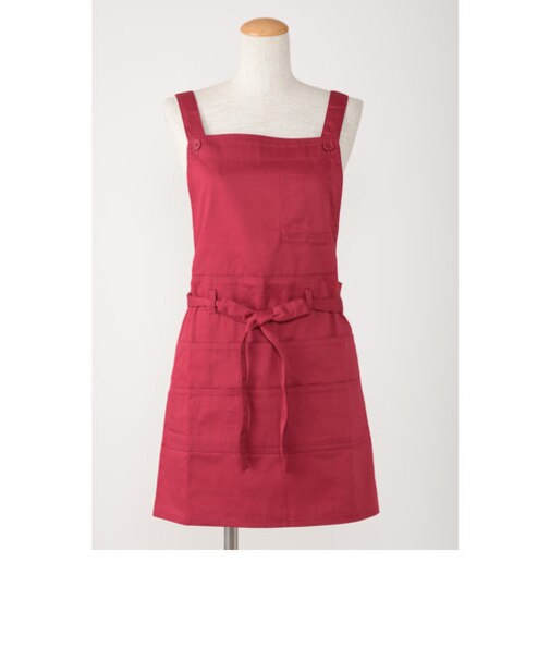 【当商品送料無料】エプロン おしゃれ 通販 エプロン ナチュラル レディース ポケット たくさん h型 ワンピース ブラック ネイビー レッド