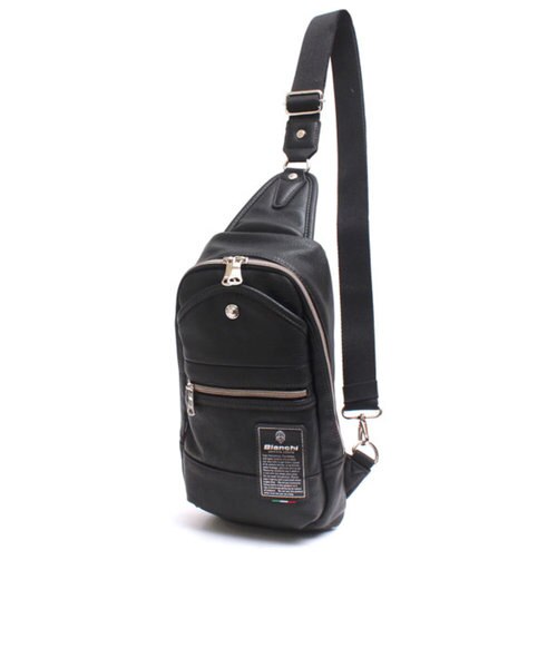 【超美品】Bianchi ビアンキ　ボディバッグ　レザー　ワンショルダー Bianchi (ビアンキ) ボディバッグ ワンショルダーバッグ