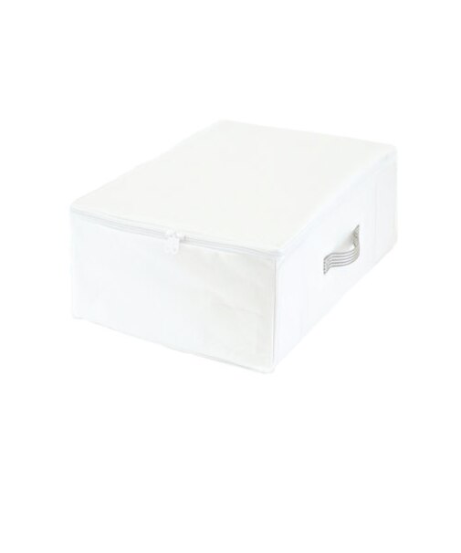 【当商品送料無料】収納ボックス 布 ふた付き 通販 ファスナー 浅型 フタ付き おしゃれ シンプル 白 ホワイト MSC すきま収納 衣類用
