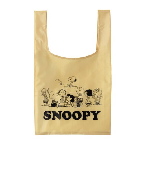 【当商品送料無料】エコバッグ 折りたたみ コンパクト 通販 軽量 大 レジ袋 型 おしゃれ かわいい キャラクター スヌーピー コンビニ シンプル