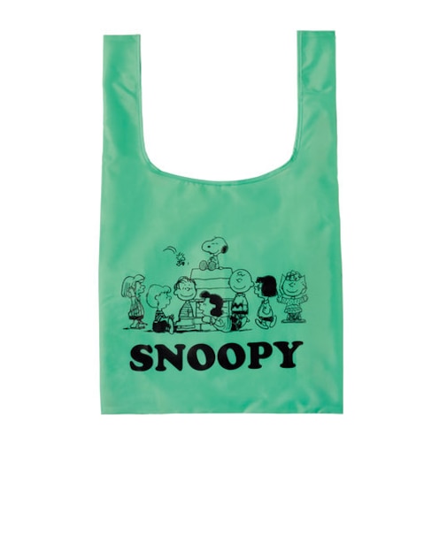 【当商品送料無料】エコバッグ 折りたたみ コンパクト 通販 軽量 大 レジ袋 型 おしゃれ かわいい キャラクター スヌーピー コンビニ シンプル