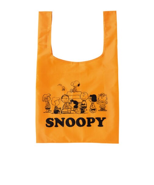 【当商品送料無料】エコバッグ 折りたたみ コンパクト 通販 軽量 大 レジ袋 型 おしゃれ かわいい キャラクター スヌーピー コンビニ シンプル