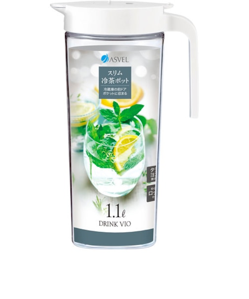 【当商品送料無料】ピッチャー 1.1L ASVEL アスベル 通販 ドリンクビオ DRINK VIO 冷水筒 耐熱 1.1リットル 1100ml