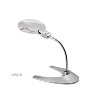 【当商品送料無料】虫眼鏡 スタンドルーペ 卓上 ルーペ LED ライト 付 倍率 2倍 通販 レンズ径 130mm 13cm 拡大鏡 角度自在