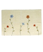 【当商品送料無料】バスマット コットン 通販 足拭きマット 綿100 洗える 70cm バス用品 バスルーム おしゃれ かわいい フラワー 花柄