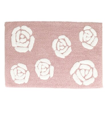 【当商品送料無料】バスマット コットン 通販 足拭きマット 綿100 洗える 70cm バス用品 バスルーム おしゃれ かわいい フラワー 花柄