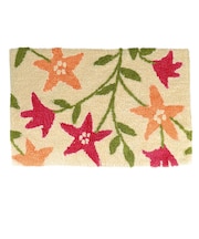 【当商品送料無料】バスマット コットン 通販 足拭きマット 綿100 洗える 70cm バス用品 バスルーム おしゃれ かわいい フラワー 花柄