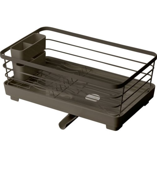 【当商品送料無料】水切りラック シンク上 通販 水切り 水切りかご 水切りカゴ かご スリム 水が流れる 排水口 動く 切替 切り替え 止水 切替