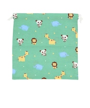 【当商品送料無料】巾着袋 体操着入れ 通販 大きめ 給食袋 巾着 ポーチ 体操着袋 パンダ ネームタグ ネーム 袋 きんちゃく 不織布バッグ