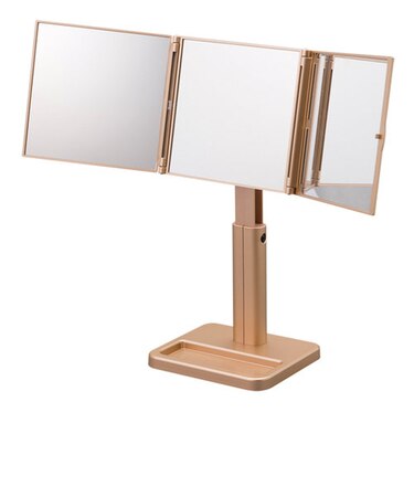 【当商品送料無料】ナピュアミラー 三面鏡 通販 卓上ミラー スタンドミラー ミラー 卓上 三面鏡 卓上 コンパクトミラー 折立ミラー 鏡 かがみ