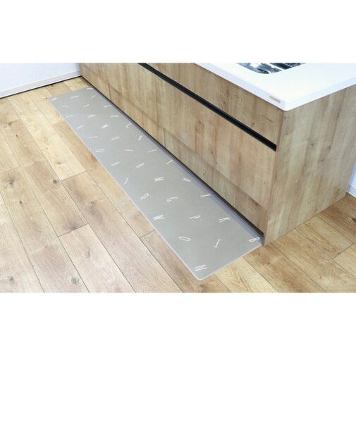 【当商品送料無料】キッチンマット 拭ける 45×240 通販 おしゃれ pvc 240cm 台所マット 台所用品 チェック 猫 ねこ ロングマット