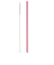 【当商品送料無料】アルミストロー 洗浄ブラシ付き 通販 ストロー 7mm マドラー マイストロー 冷たい つめた~い キッチン 夏 カトラリー エコ