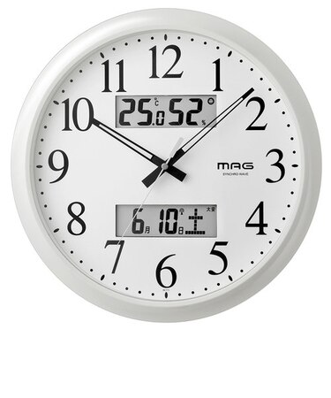 【当商品送料無料】掛け時計 電波時計 通販 おしゃれ 掛時計 かけ時計 ブランド mag 壁掛け かわいい 見やすい 大型 温度 湿度計