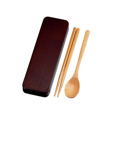 【当商品送料無料】コンビセット 箸 スプーン 通販 セット 箸箱セット スライド カトラリーセット お弁当 携帯箸 木目 大人 男性 女性 お箸 約