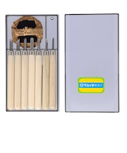 【当商品送料無料】彫刻刀 通販 7本組 大工道具 DIY 義春刃物 丸刀 切出刀 平刀 角刀 プラケース付 マルイチ 砥石 バレン 全鋼製刃 彫刻