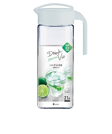 【当商品送料無料】アスベル ASVEL 冷水筒 ピッチャー 通販 麦茶ポット 耐熱 横置き 2リットル 2L 水差し プラスチック たてよこ置ける