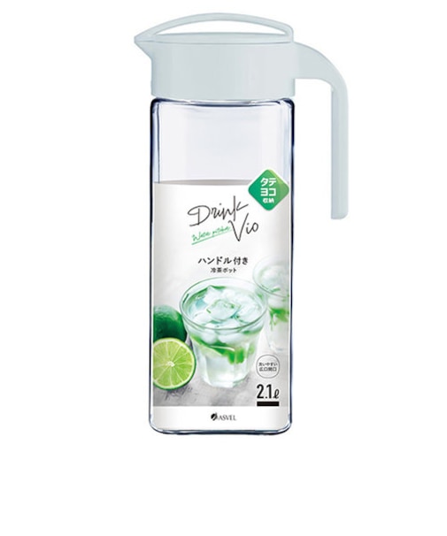 【当商品送料無料】アスベル ASVEL 冷水筒 ピッチャー 通販 麦茶ポット 耐熱 横置き 2リットル 2L 水差し プラスチック たてよこ置ける