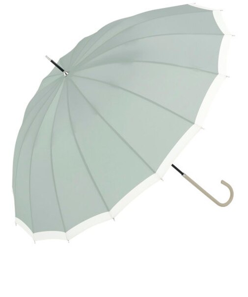 【当商品送料無料】傘 16本骨 レディース 通販 because 長傘 軽量 ブランド 日傘 晴雨兼用 uvカット 約 55cm 53cm 約