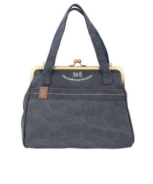 【当商品送料無料】Lafiel ラフィール ショルダーバッグ 3176100 通販 レディース おしゃれ がま口 バッグ キャンバス 布 刺繍