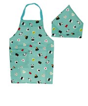 【当商品送料無料】キッズ エプロン 三角巾つき 通販 キッズエプロン 三角巾セット ゴム パンダ ネームタグ おしゃれ 子供 子ども かわいい